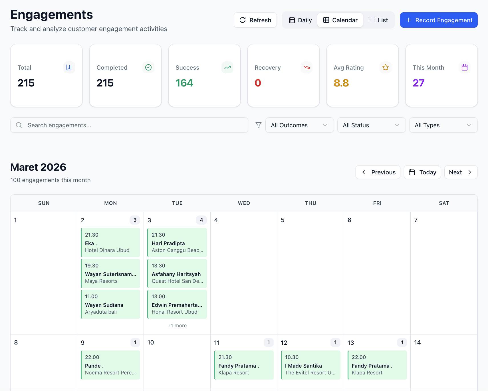 Customer Engagements